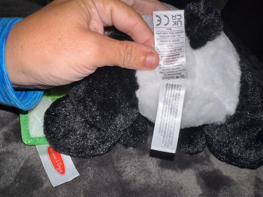 Melissa & Doug Panda Plush with Removable Green Clothing Soft Stuffed Animal Toy